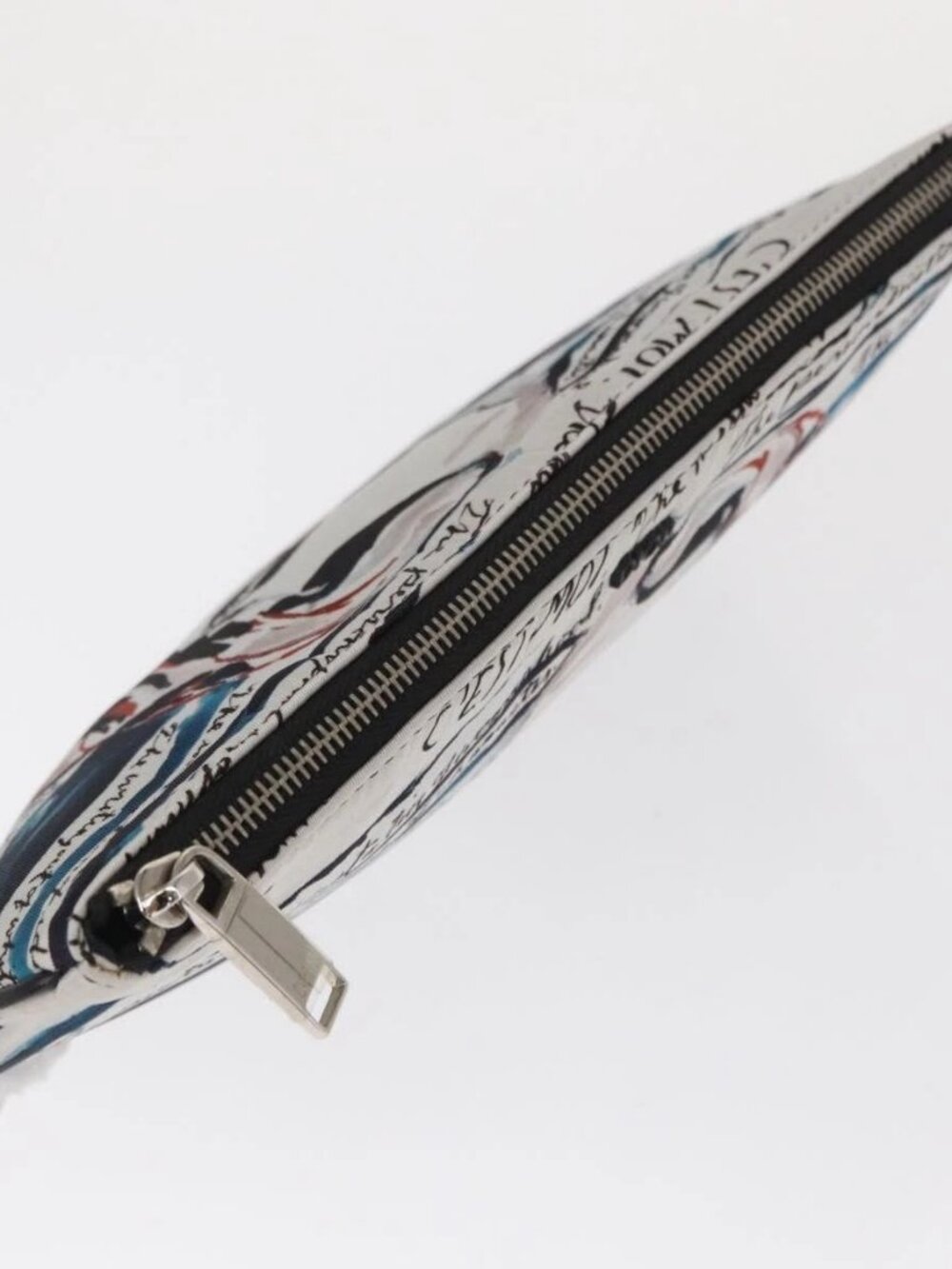 Christian Dior Clutch Bag Nylon RAYMOND PETTIBON Blue Silver Auth bs32109 - Picture 7 of 16